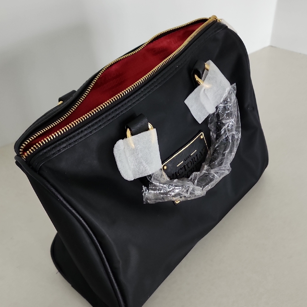 Victoria's Secret Black Handbag with Gold Accents